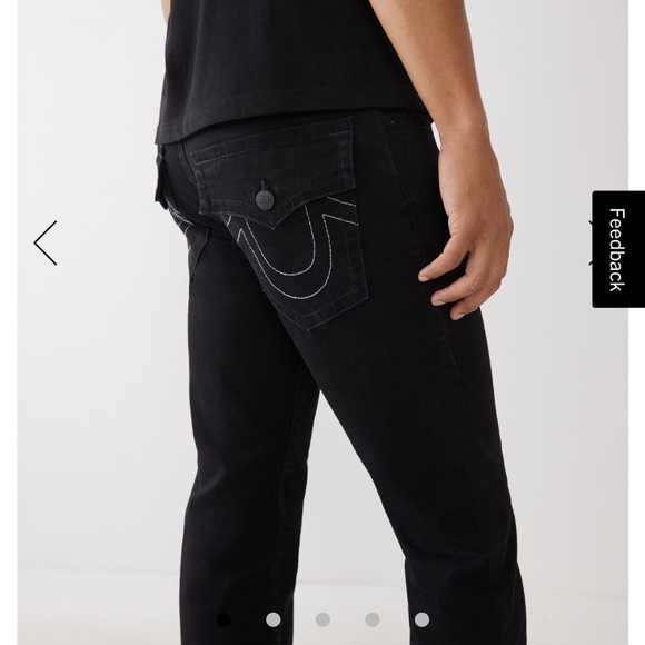 True Religion Jeans - black “Ricky Relaxed Straight” NWT